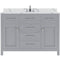 Modern Fittings Caroline 48" Single Bath Vanity with Calacatta Quartz Top and Square Sink