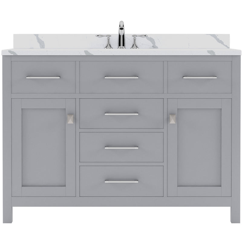 Modern Fittings Caroline 48" Single Bath Vanity with Calacatta Quartz Top and Square Sink