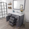 Modern Fittings Caroline 48" Single Bath Vanity with Calacatta Quartz Top and Square Sink Faucet