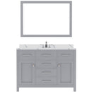 Modern Fittings Caroline 48" Single Bath Vanity with Calacatta Quartz Top and Square Sink Faucet