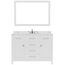 Modern Fittings Caroline 48" Single Bath Vanity with Calacatta Quartz Top and Square Sink