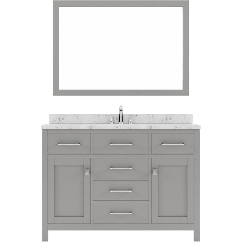 Modern Fittings Caroline 48" Single Bath Vanity with Cultured Marble Quartz Top and Round Sink