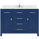 Modern Fittings Caroline 48" Single Bath Vanity with Cultured Marble Quartz Top and Round Sink