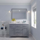 Modern Fittings Caroline 48" Single Bath Vanity with Cultured Marble Quartz Top and Round Sink Faucet