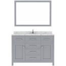 Modern Fittings Caroline 48" Single Bath Vanity with Cultured Marble Quartz Top and Round Sink