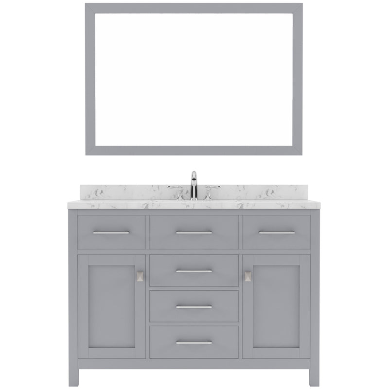 Modern Fittings Caroline 48" Single Bath Vanity with Cultured Marble Quartz Top and Round Sink