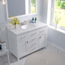 Modern Fittings Caroline 48" Single Bath Vanity with Cultured Marble Quartz Top and Round Sink