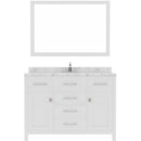 Modern Fittings Caroline 48" Single Bath Vanity with Cultured Marble Quartz Top and Round Sink Faucet