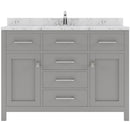 Modern Fittings Caroline 48" Single Bath Vanity with Cultured Marble Quartz Top and Square Sink