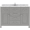 Modern Fittings Caroline 48" Single Bath Vanity with Cultured Marble Quartz Top and Square Sink