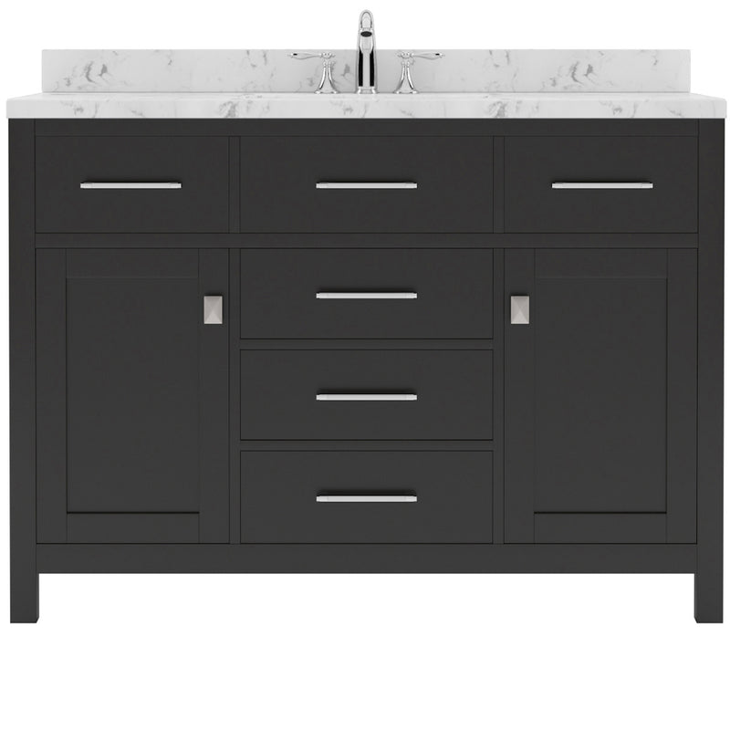 Modern Fittings Caroline 48" Single Bath Vanity with Cultured Marble Quartz Top and Square Sink