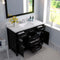 Modern Fittings Caroline 48" Single Bath Vanity with Cultured Marble Quartz Top and Square Sink Faucet