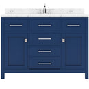 Modern Fittings Caroline 48" Single Bath Vanity with Cultured Marble Quartz Top and Square Sink