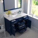 Modern Fittings Caroline 48" Single Bath Vanity with Cultured Marble Quartz Top and Square Sink Faucet