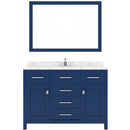 Modern Fittings Caroline 48" Single Bath Vanity with Cultured Marble Quartz Top and Square Sink