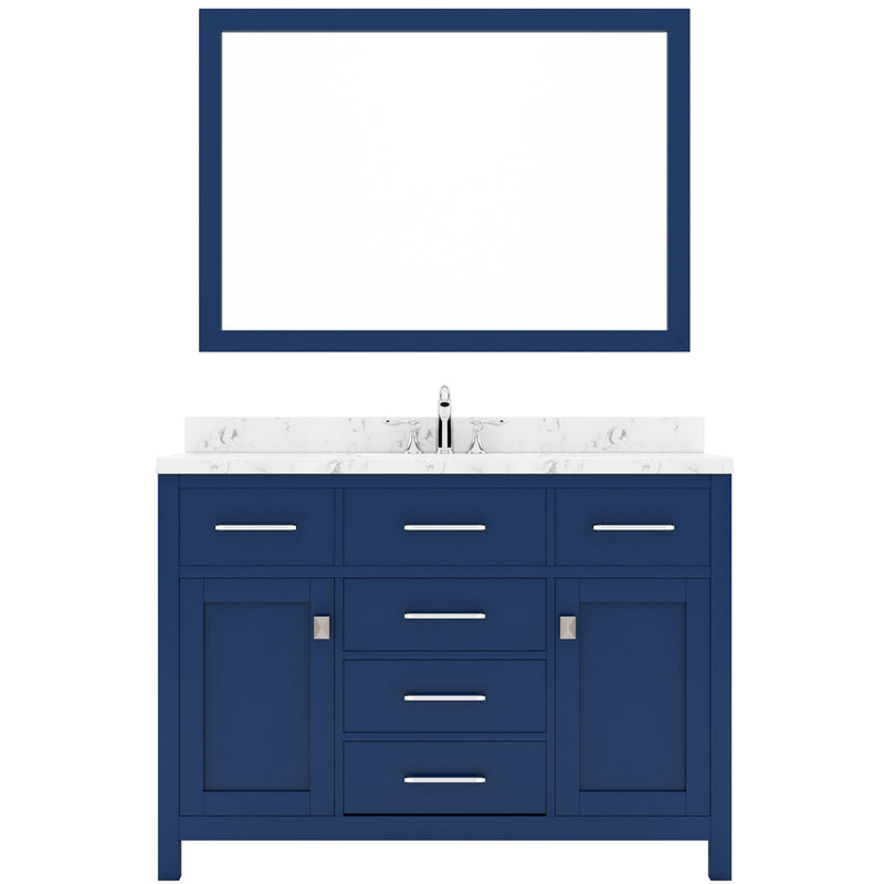 Modern Fittings Caroline 48" Single Bath Vanity with Cultured Marble Quartz Top and Square Sink