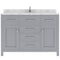 Modern Fittings Caroline 48" Single Bath Vanity with Cultured Marble Quartz Top and Square Sink