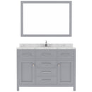 Modern Fittings Caroline 48" Single Bath Vanity with Cultured Marble Quartz Top and Square Sink