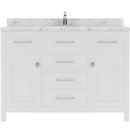 Modern Fittings Caroline 48" Single Bath Vanity with Cultured Marble Quartz Top and Square Sink