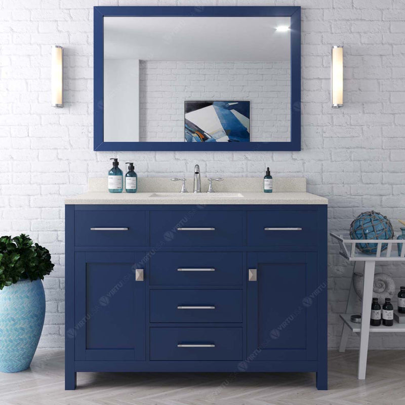 Modern Fittings Caroline 48" Single Bath Vanity with Quartz Top and Round Sink Faucet