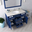 Modern Fittings Caroline 48" Single Bath Vanity with Quartz Top and Round Sink Faucet