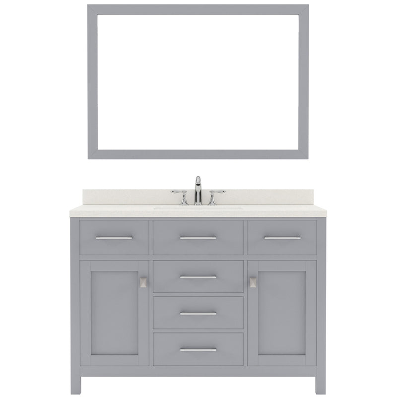 Modern Fittings Caroline 48" Single Bath Vanity with Quartz Top and Round Sink Faucet