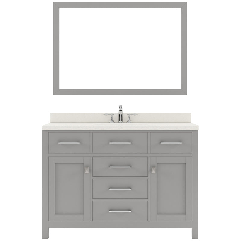 Modern Fittings Caroline 48" Single Bath Vanity with Quartz Top and Square Sink