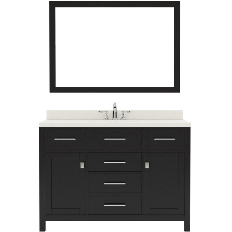 Modern Fittings Caroline 48" Single Bath Vanity with Quartz Top and Square Sink Faucet