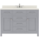 Modern Fittings Caroline 48" Single Bath Vanity with Quartz Top and Square Sink