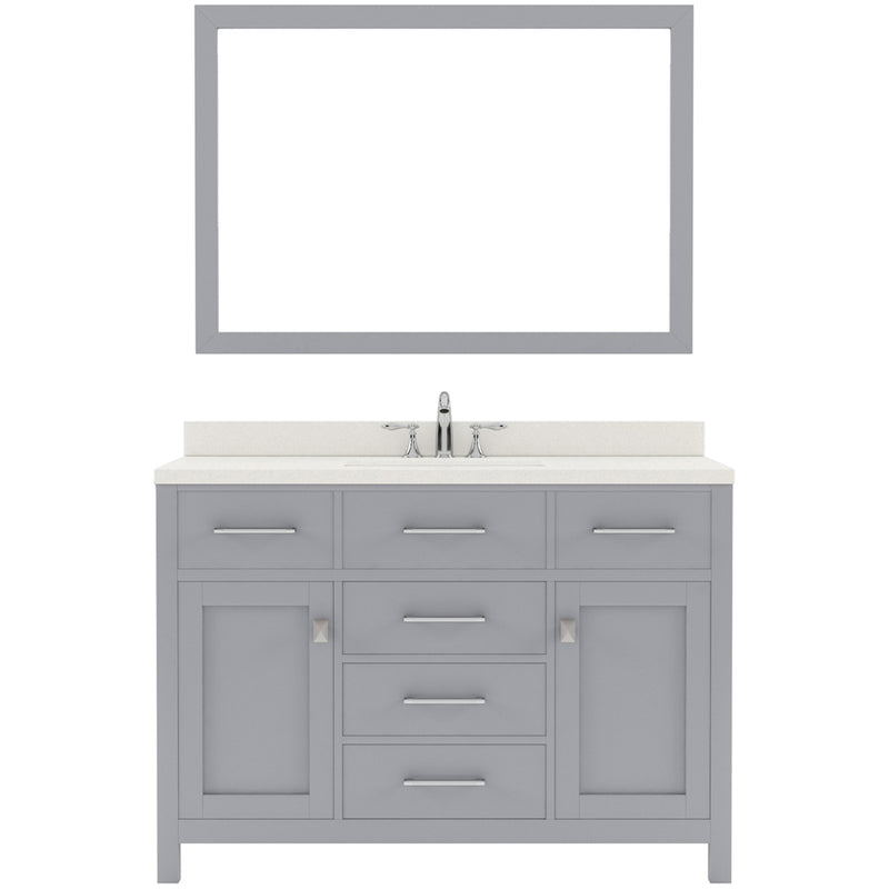 Modern Fittings Caroline 48" Single Bath Vanity with Quartz Top and Square Sink