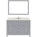 Modern Fittings Caroline 48" Single Bath Vanity with Quartz Top and Square Sink Faucet