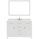 Modern Fittings Caroline 48" Single Bath Vanity with Quartz Top and Square Sink