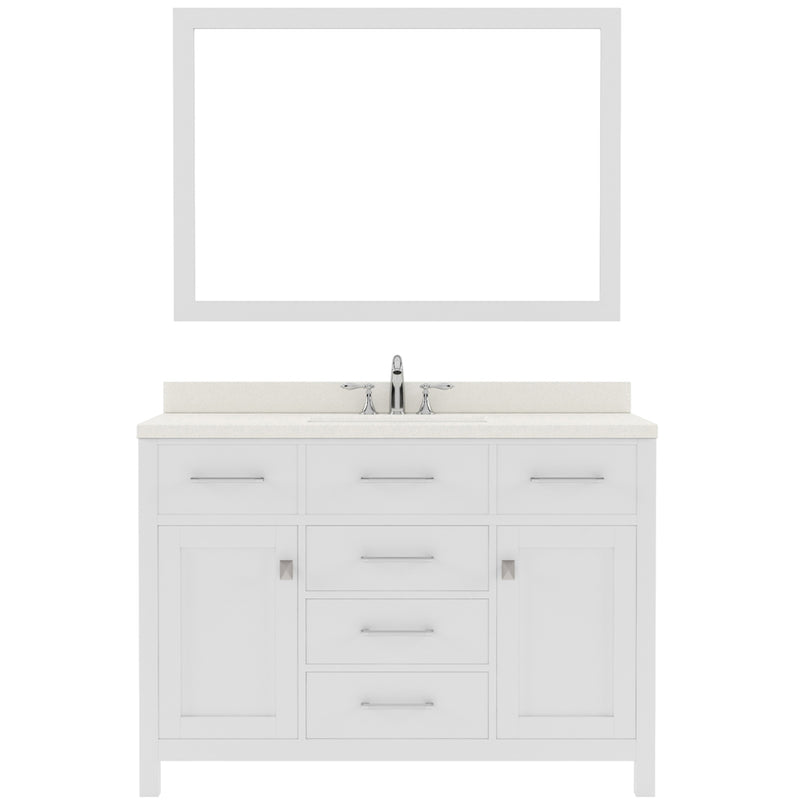 Modern Fittings Caroline 48" Single Bath Vanity with Quartz Top and Square Sink Faucet