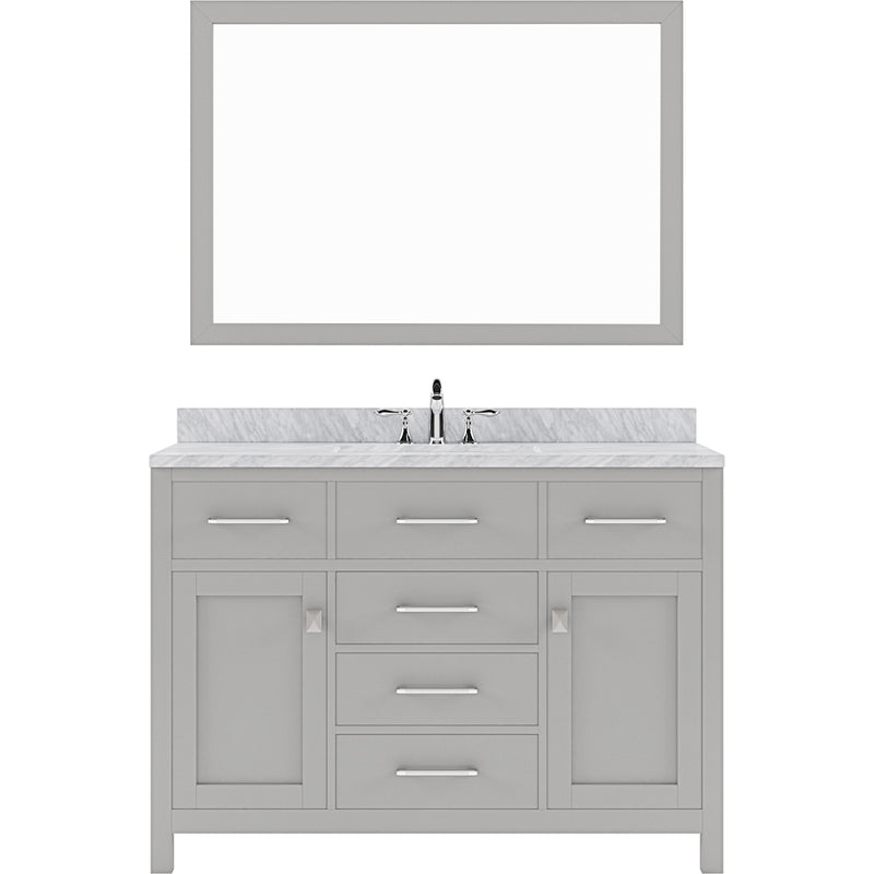 Modern Fittings Caroline 48" Single Bath Vanity with Marble Top and Round Sink Faucet