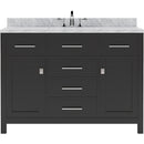 Modern Fittings Caroline 48" Single Bath Vanity with Marble Top and Round Sink