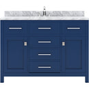 Modern Fittings Caroline 48" Single Bath Vanity with Marble Top and Round Sink