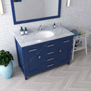 Modern Fittings Caroline 48" Single Bath Vanity with Marble Top and Round Sink Faucet