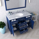 Modern Fittings Caroline 48" Single Bath Vanity with Marble Top and Round Sink