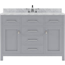 Modern Fittings Caroline 48" Single Bath Vanity with Marble Top and Round Sink