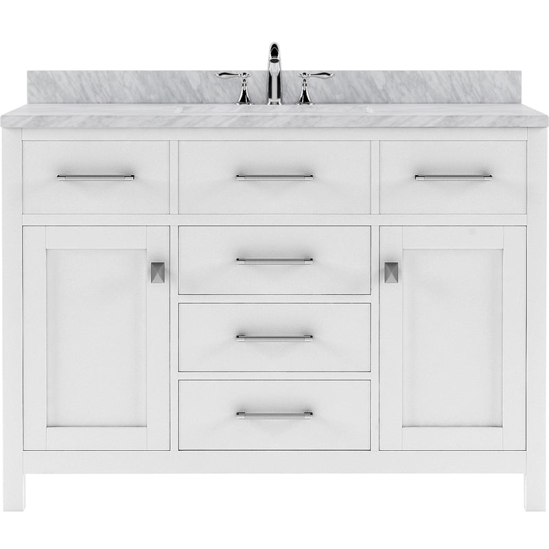 Modern Fittings Caroline 48" Single Bath Vanity with Marble Top and Round Sink