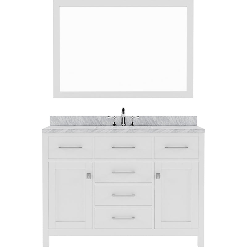 Modern Fittings Caroline 48" Single Bath Vanity with Marble Top and Round Sink Faucet