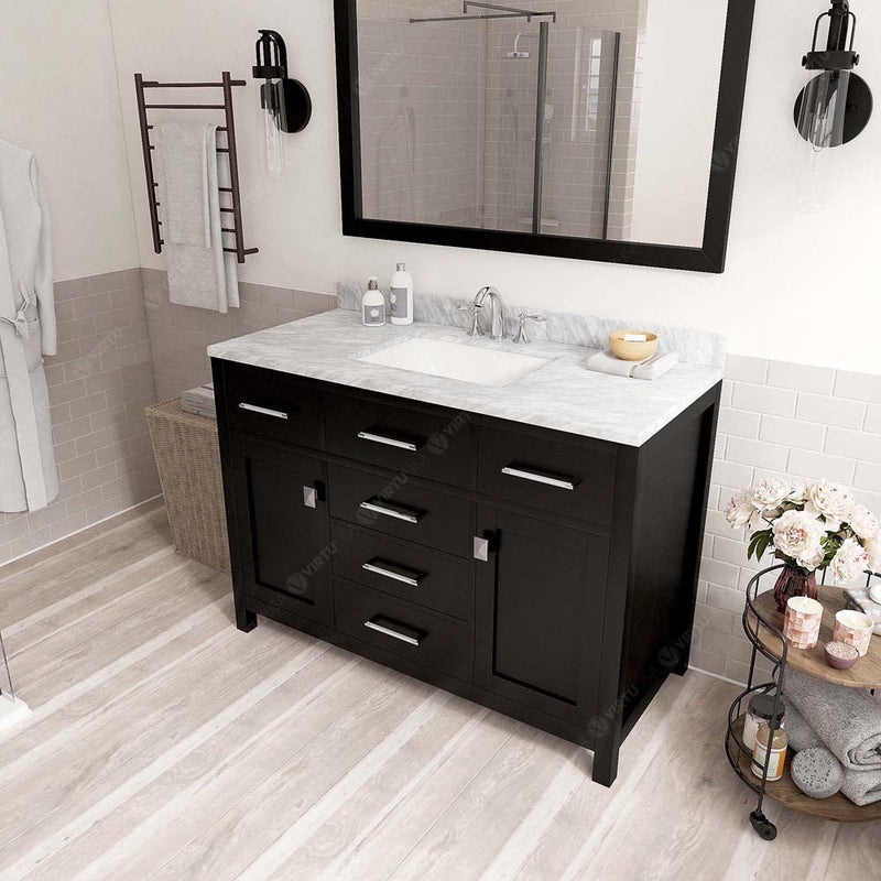 Modern Fittings Caroline 48" Single Bath Vanity with Marble Top and Square Sink