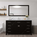 Modern Fittings Caroline 60" Single Bath Vanity with Calacatta Quartz Top and Round Sink Faucet