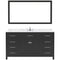 Modern Fittings Caroline 60" Single Bath Vanity with Calacatta Quartz Top and Round Sink