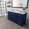 Modern Fittings Caroline 60" Single Bath Vanity with Calacatta Quartz Top and Round Sink