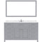 Modern Fittings Caroline 60" Single Bath Vanity with Calacatta Quartz Top and Round Sink Faucet