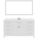 Modern Fittings Caroline 60" Single Bath Vanity with Calacatta Quartz Top and Round Sink Faucet