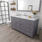 Modern Fittings Caroline 60" Single Bath Vanity with Calacatta Quartz Top and Square Sink Faucet