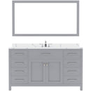 Modern Fittings Caroline 60" Single Bath Vanity with Calacatta Quartz Top and Square Sink