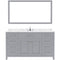 Modern Fittings Caroline 60" Single Bath Vanity with Calacatta Quartz Top and Square Sink Faucet